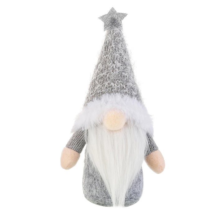 Gnome figure with knitted hat and star