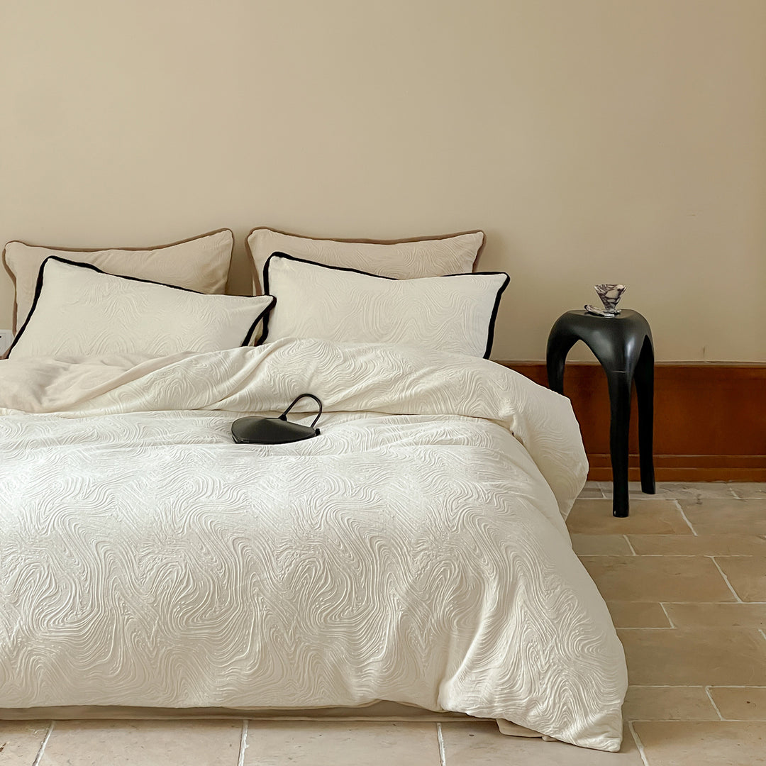 Quilted milk fiber fleece bedding set, extra thick