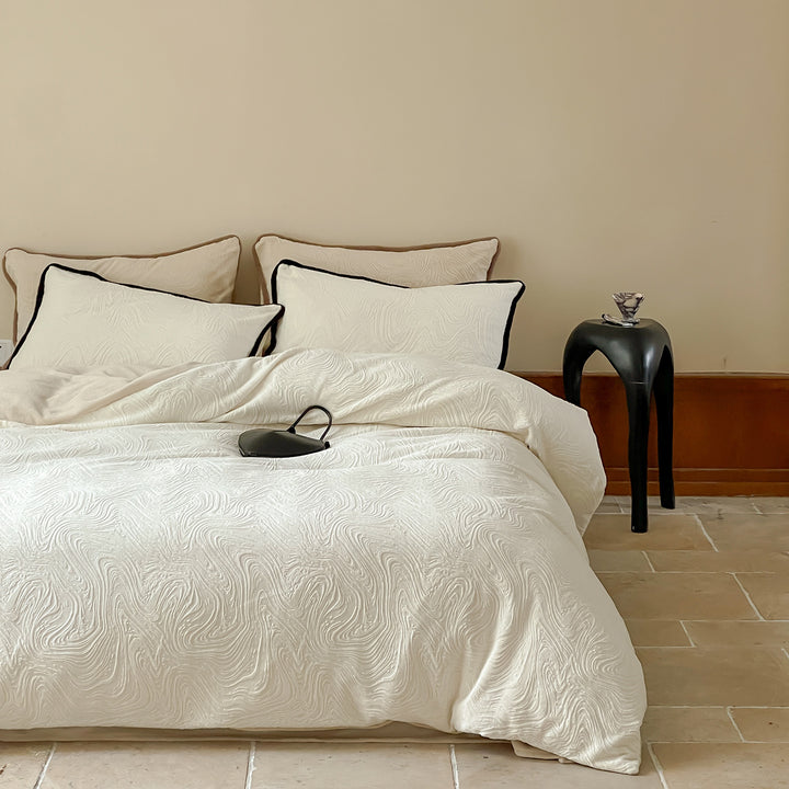 Quilted milk fiber fleece bedding set, extra thick