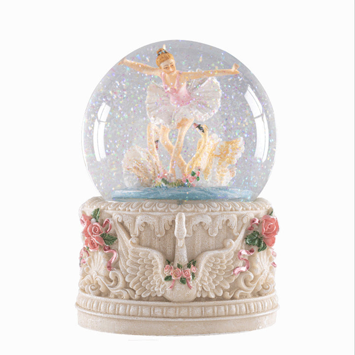 Music box with dancing ballerina and carousel