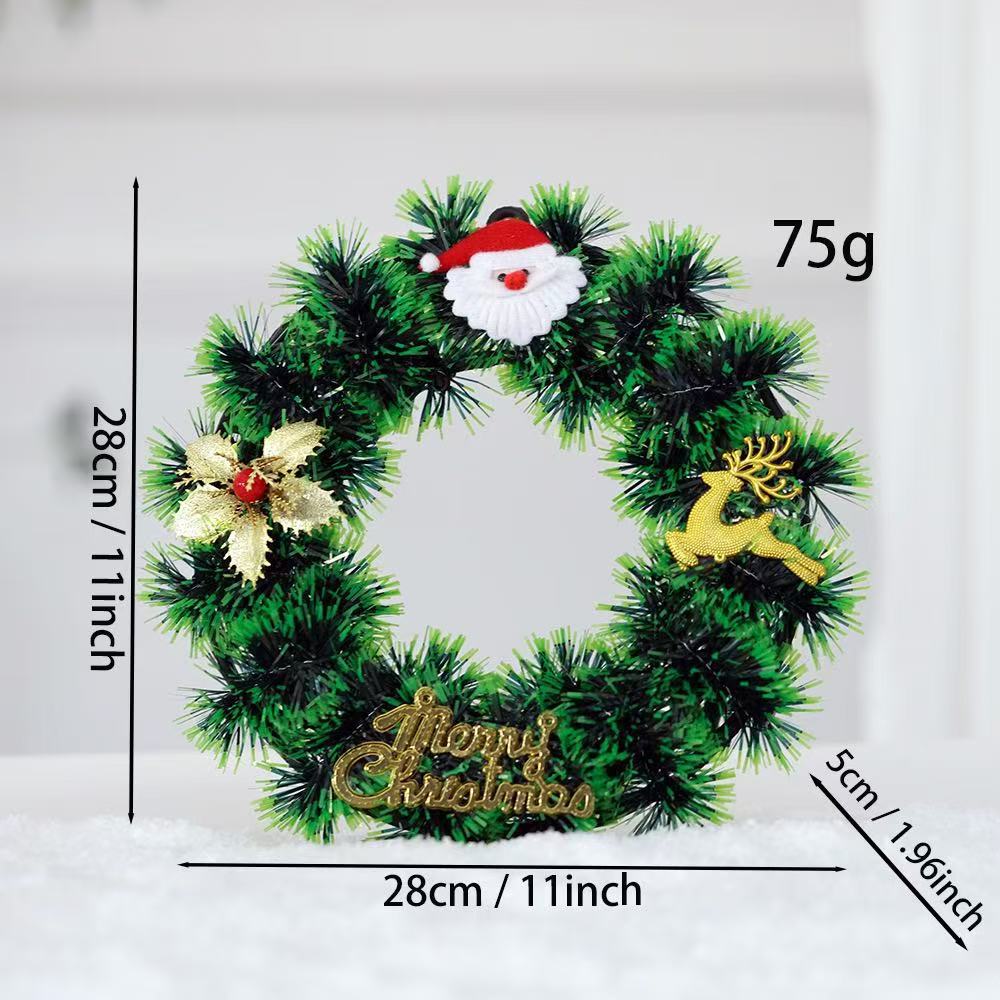 Decorative Christmas wreath with festive accents