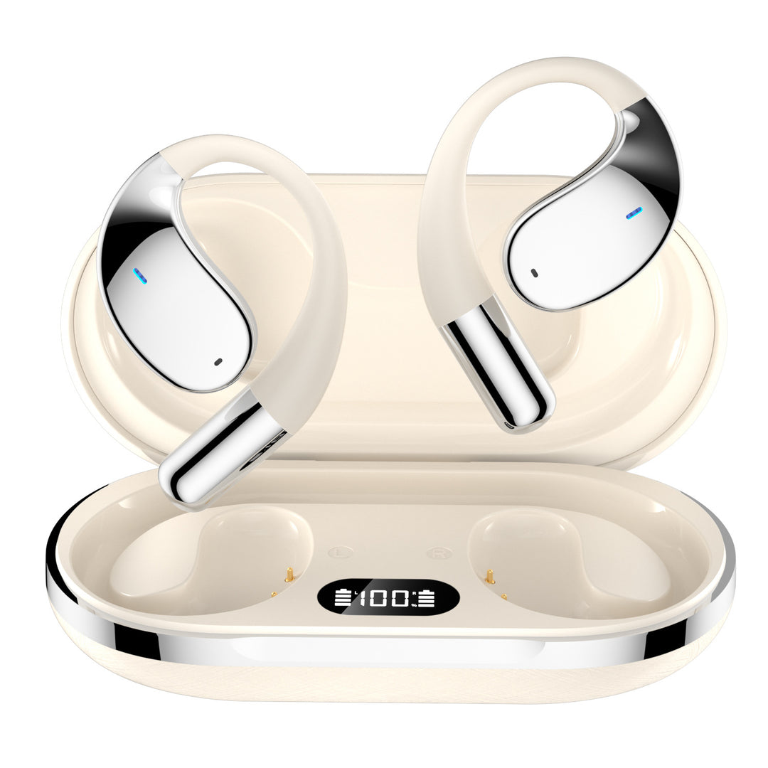 Wireless ear hook headphones, open, for running