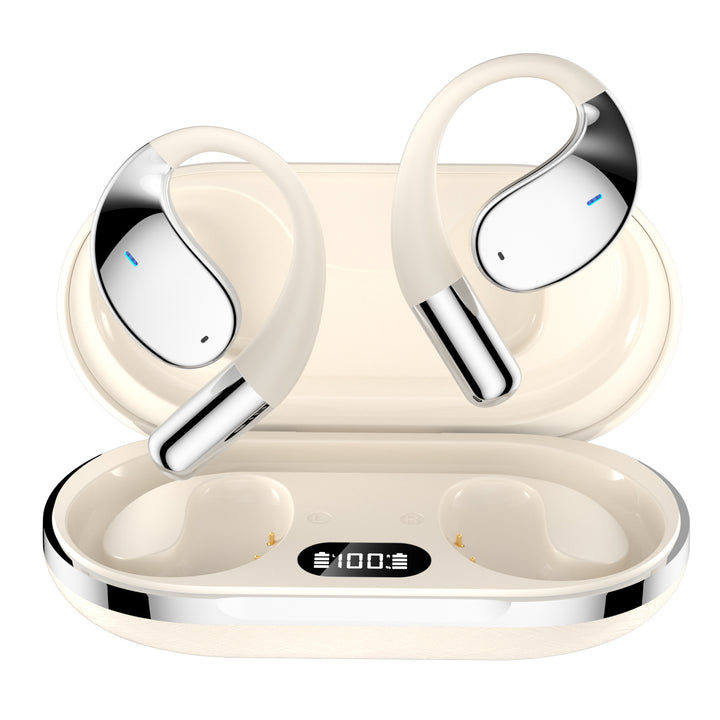 Wireless ear hook headphones, open, for running