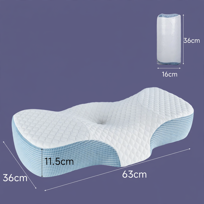 Butterfly-shaped neck pillow MJ8147 with double core