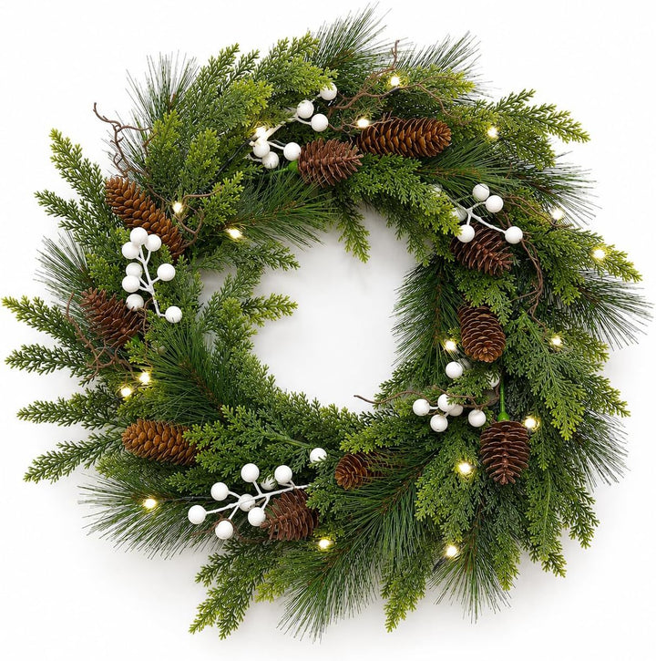 Christmas wreath made of PVC pine needles, 50 cm or 60 cm