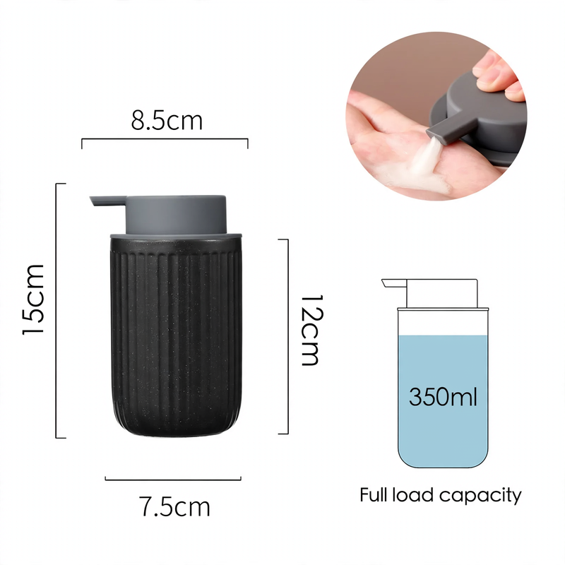 Ceramic soap dispenser with pump
