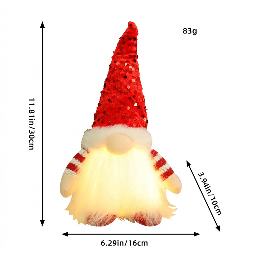 Bright Christmas Elf Figure with Sequins