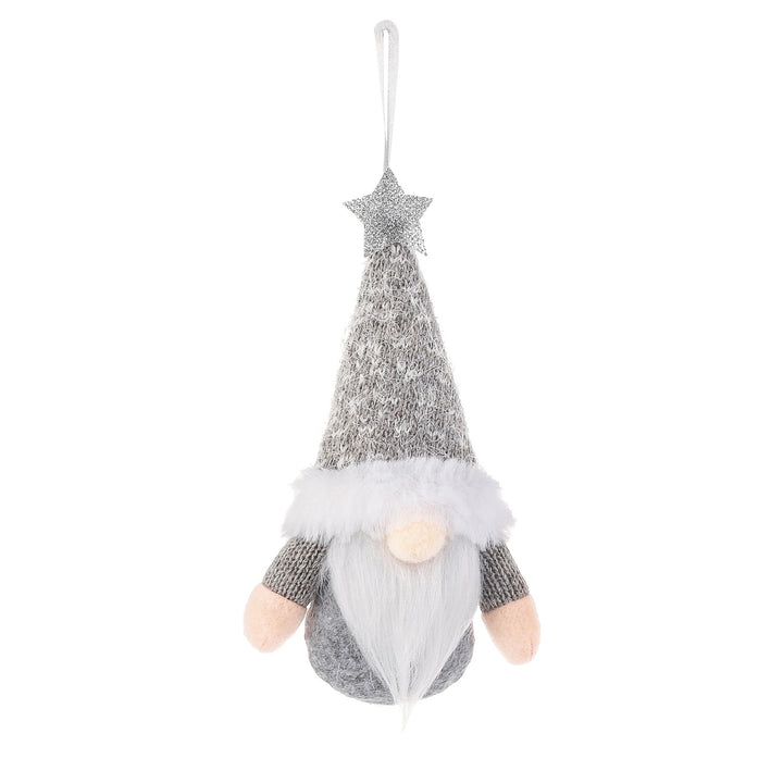 Gnome figure with knitted hat and star