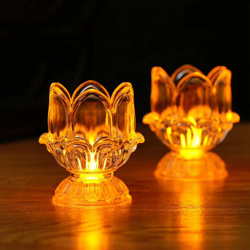 LED lotus candle light for atmospheric decoration
