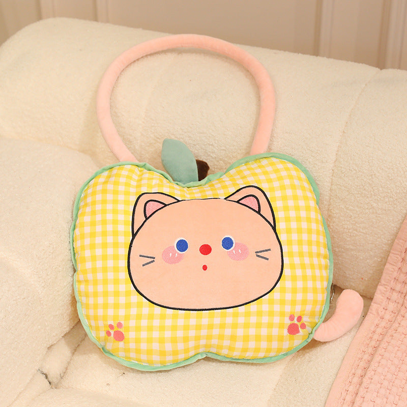 Apple cuddle pillow with blanket, 2-in-1