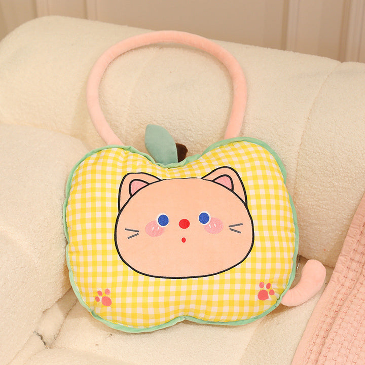 Apple cuddle pillow with blanket, 2-in-1