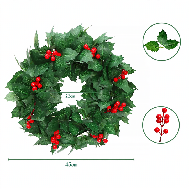 Artificial Christmas wreath in country house style