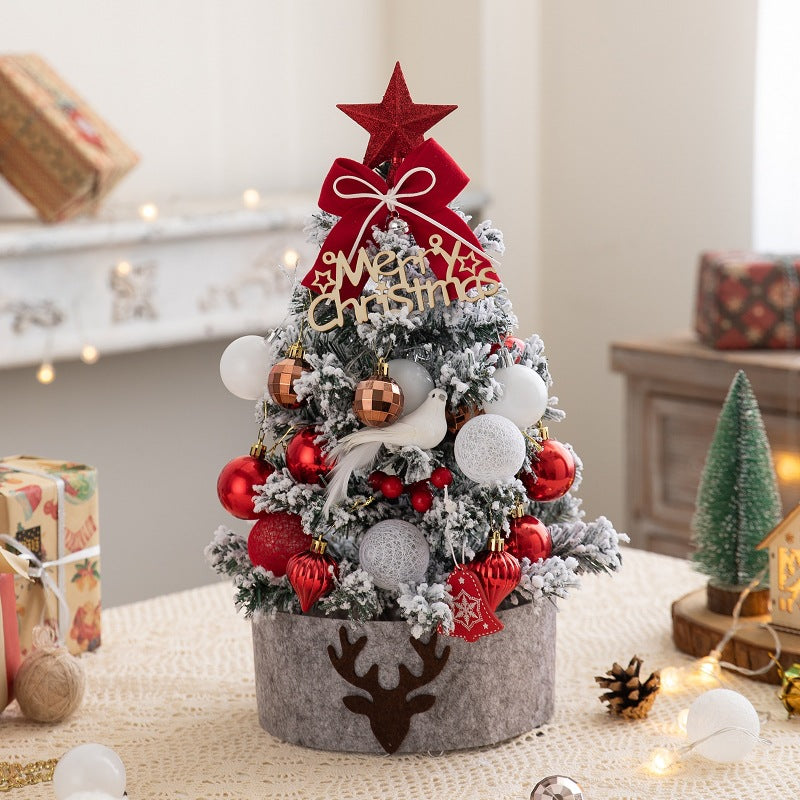 Mini Christmas tree with flocking, 45 or 60 cm