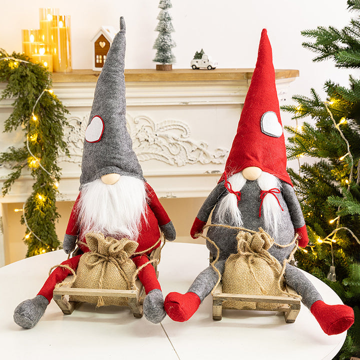 Christmas Gnome and Reindeer Figure Set