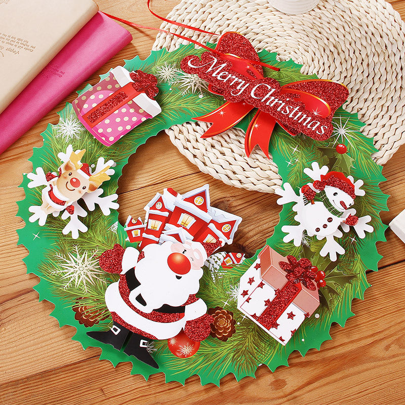Decorative Christmas wreath made of paper, 36 cm