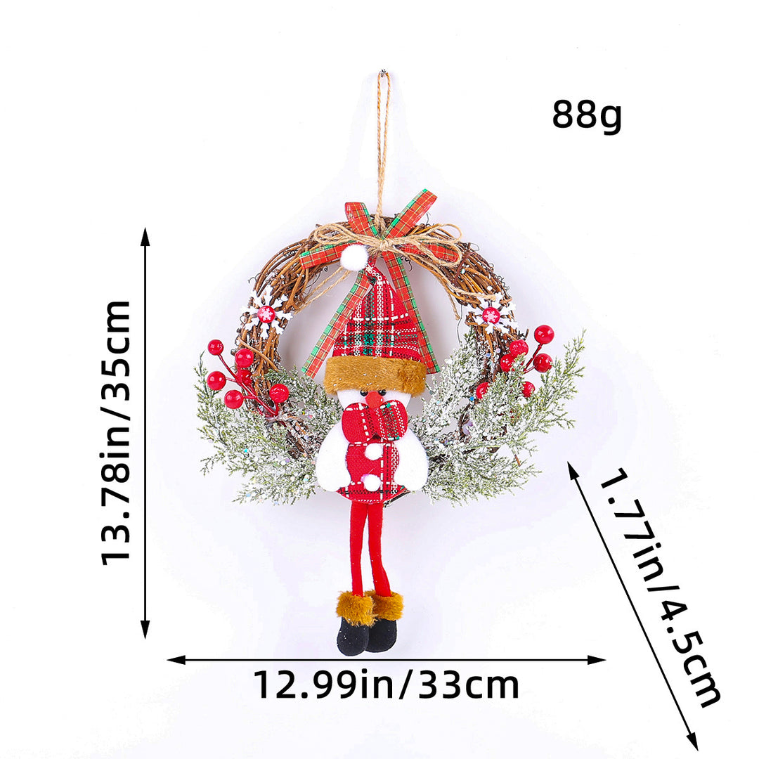 Decorative Christmas wreath made of wood