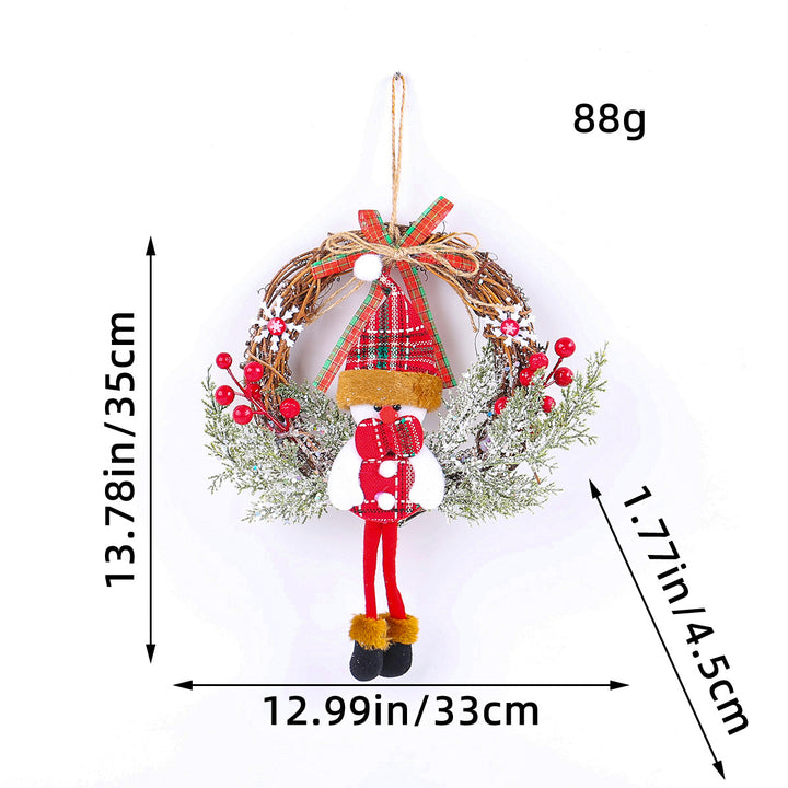 Decorative Christmas wreath made of wood
