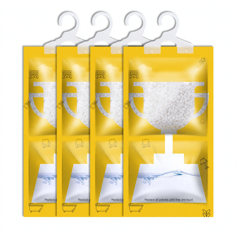 Hanging dehumidifier bag for wardrobes