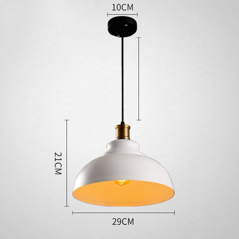 Vintage pendant light, industrial style, adjustable