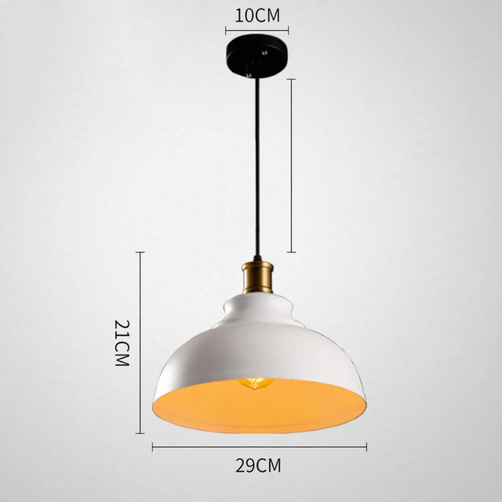 Vintage pendant light, industrial style, adjustable