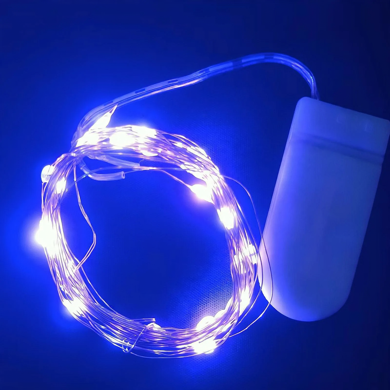 LED Copper Wire String Lights with Button Cell Operation