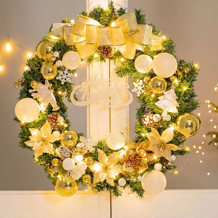 Christmas wreath made of PVC, handcrafted