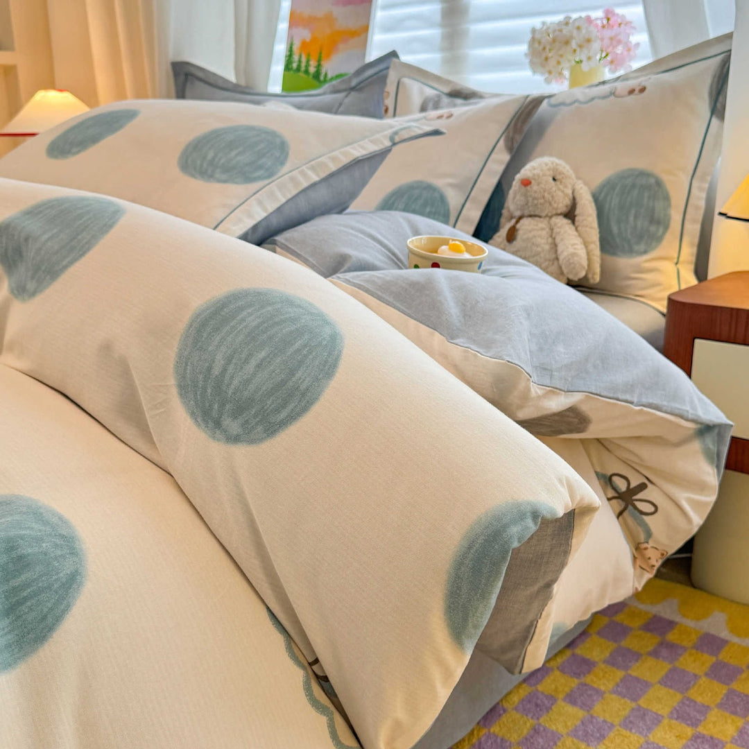Cotton bedding set, brushed, for all seasons