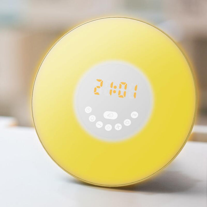 Intelligent alarm clock with light and FM radio