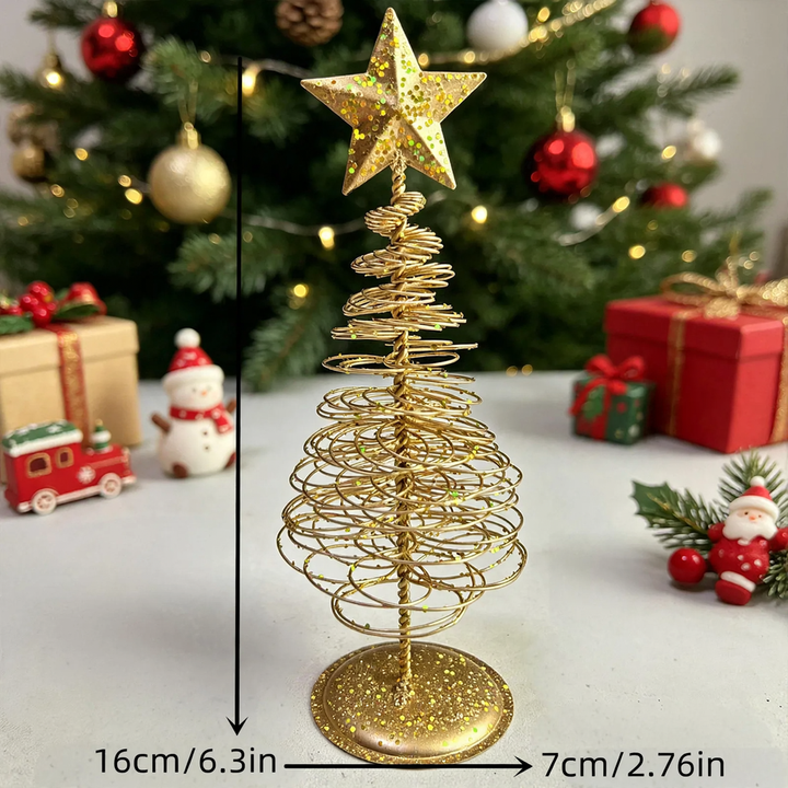 Mini Christmas tree made of wire with star
