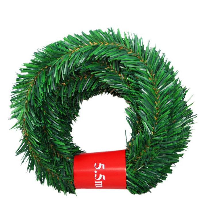 Christmas garlands and wreaths with lighting