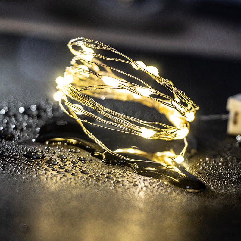 LED Copper Wire String Lights with Button Cell Operation