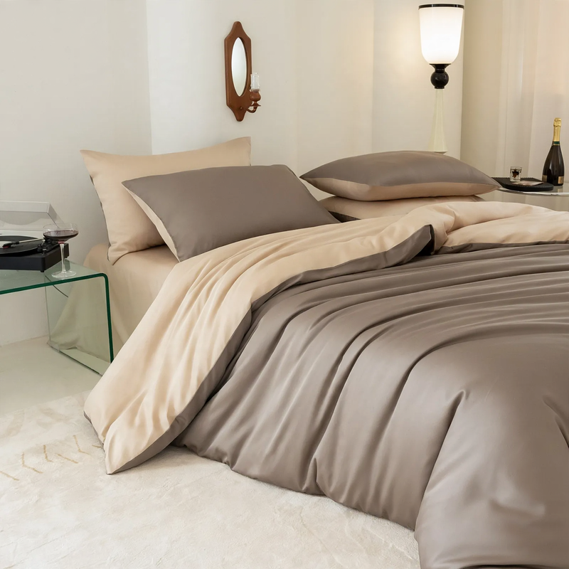 Lyocell-Cotton-Bedding-Set, silky soft, solid color