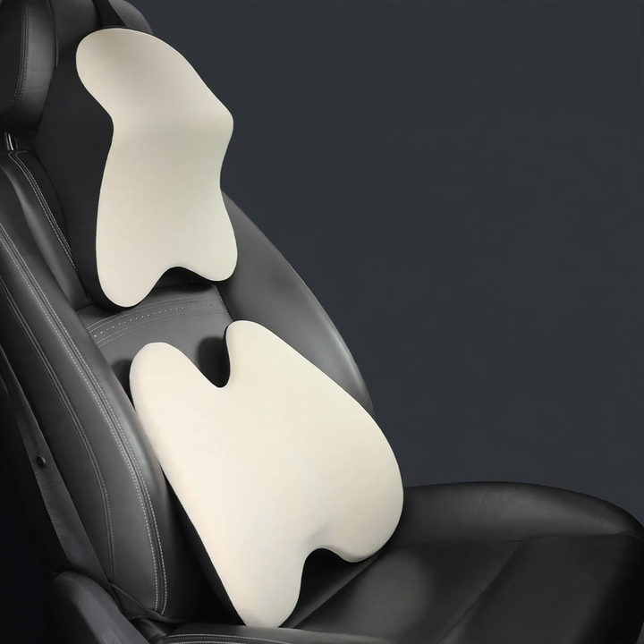 Car neck pillow and lumbar support, memory foam
