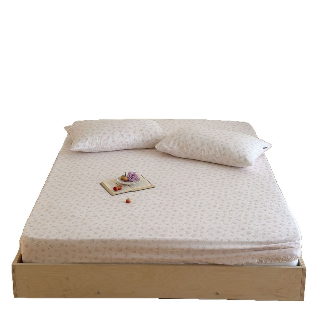 Cotton fitted sheet, double gauze, printed