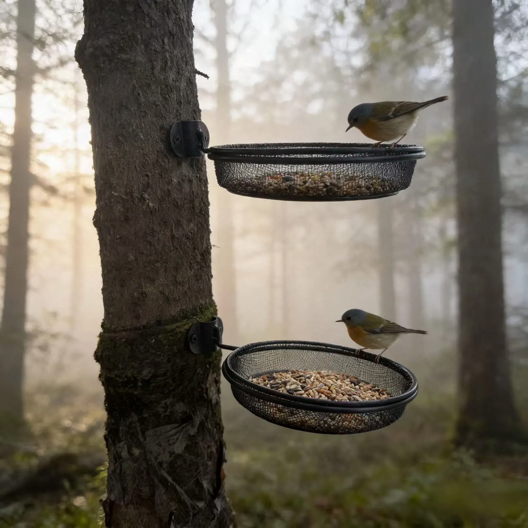 Wall-mounted iron feeding station
