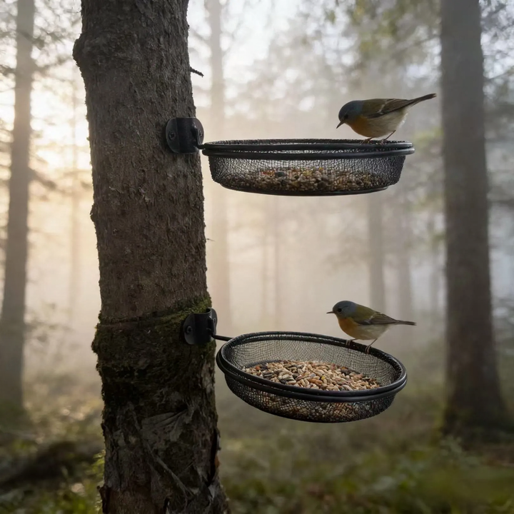Wall-mounted iron feeding station