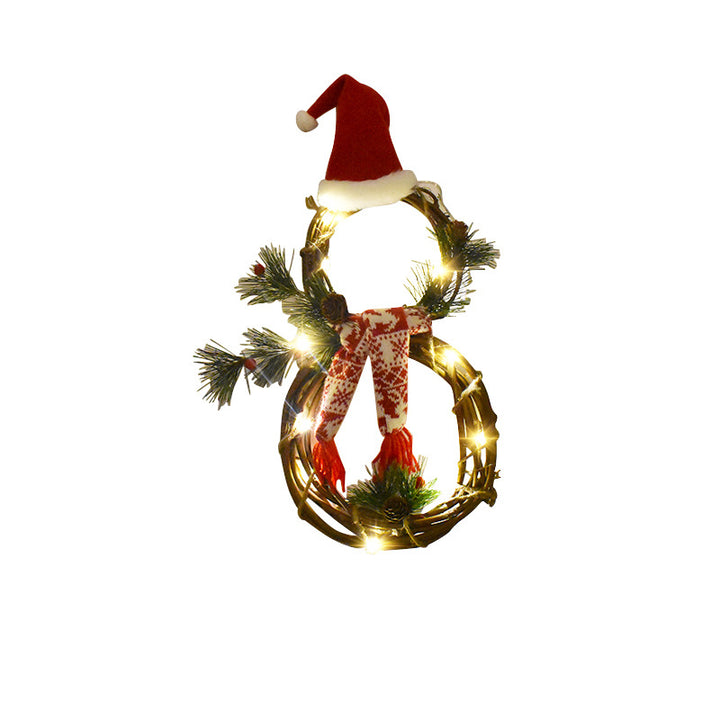 Handcrafted Christmas wreath made of wood
