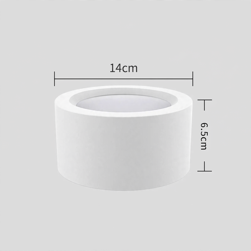 LED surface-mounted light, round, without drilling