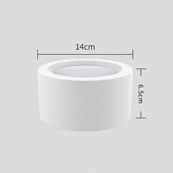 LED surface-mounted light, round, without drilling