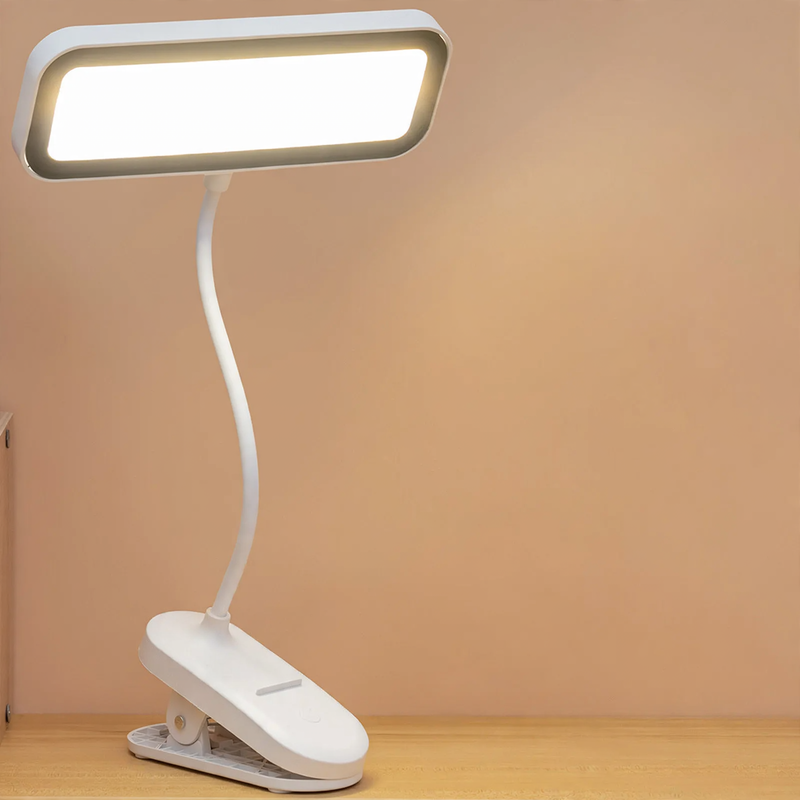 Portable LED clamp lamp for study and reading