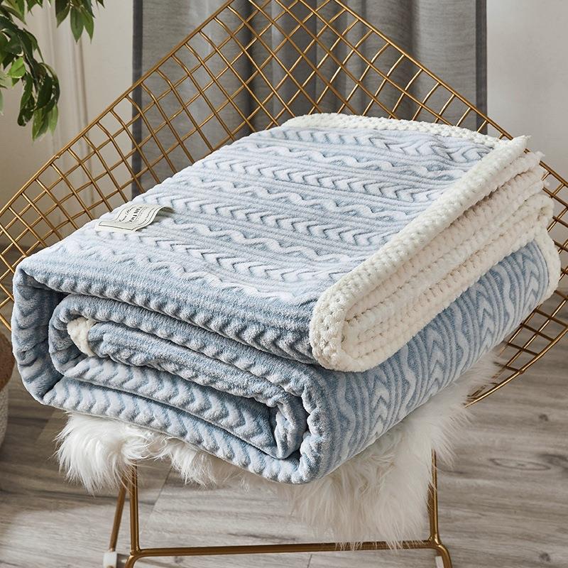 Solid Color Flannel Throw Blanket, warming for Autumn and Winter
