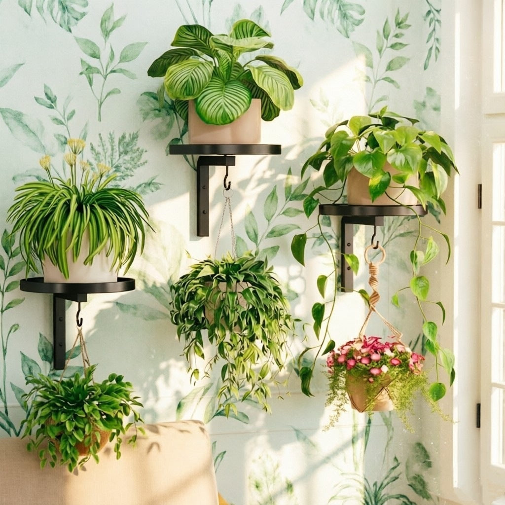 Wall-mounted birdbath made of metal