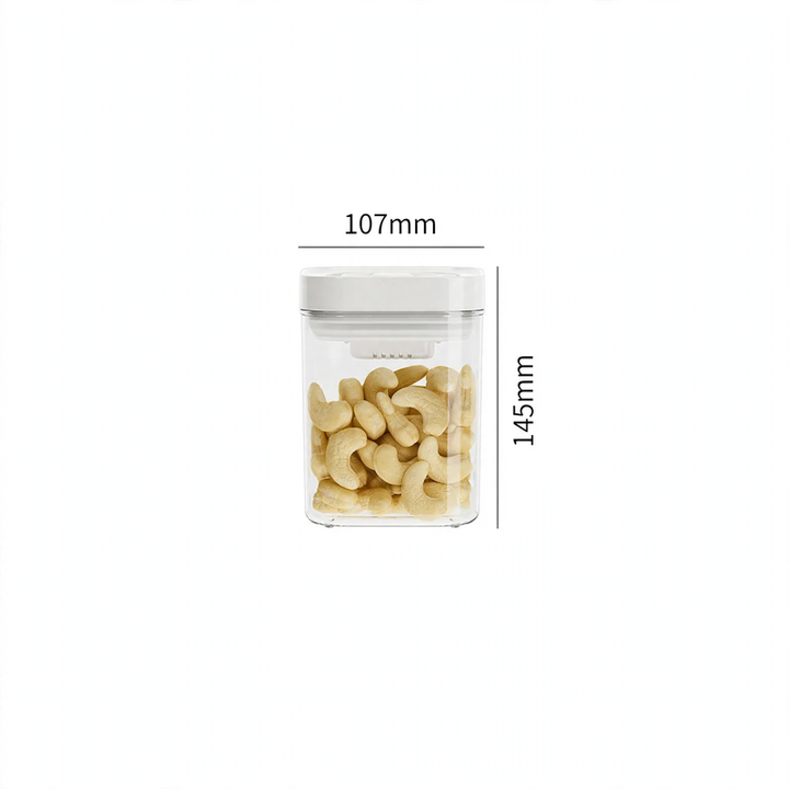 Plastic storage container with pressure seal