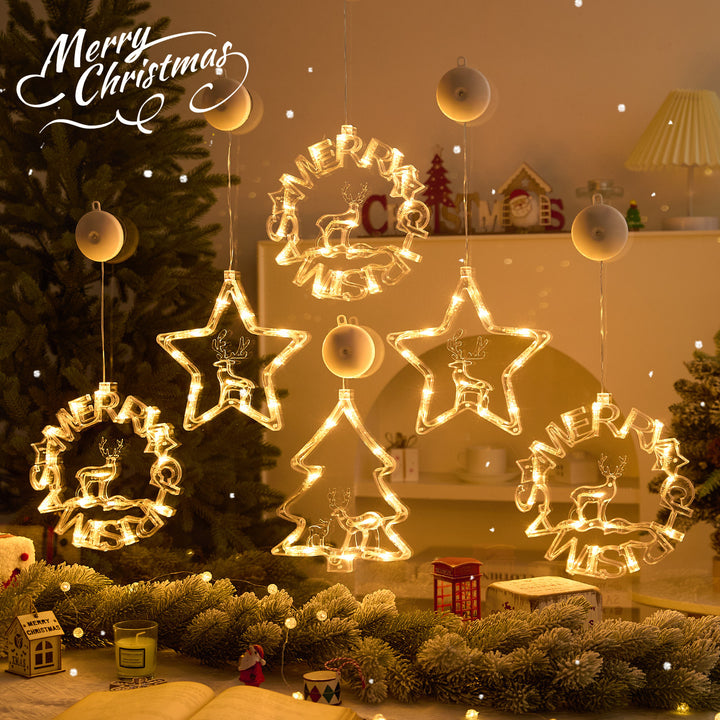 LED Christmas Suction Light for Windows and Glass