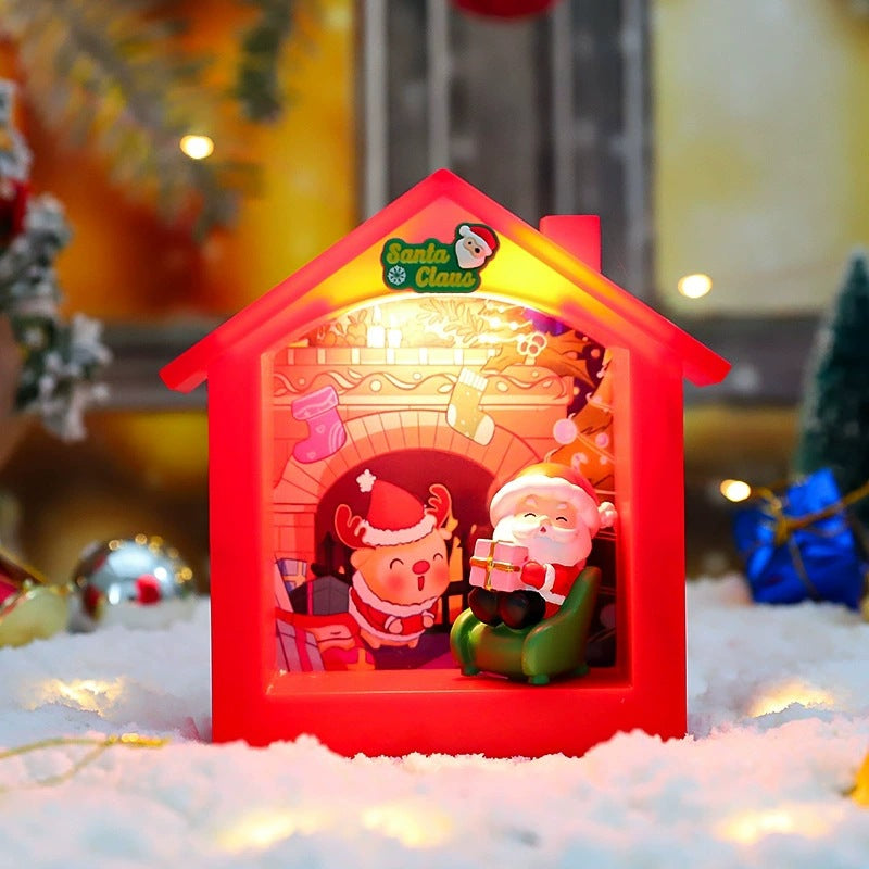 Christmas glass ball night light with star light