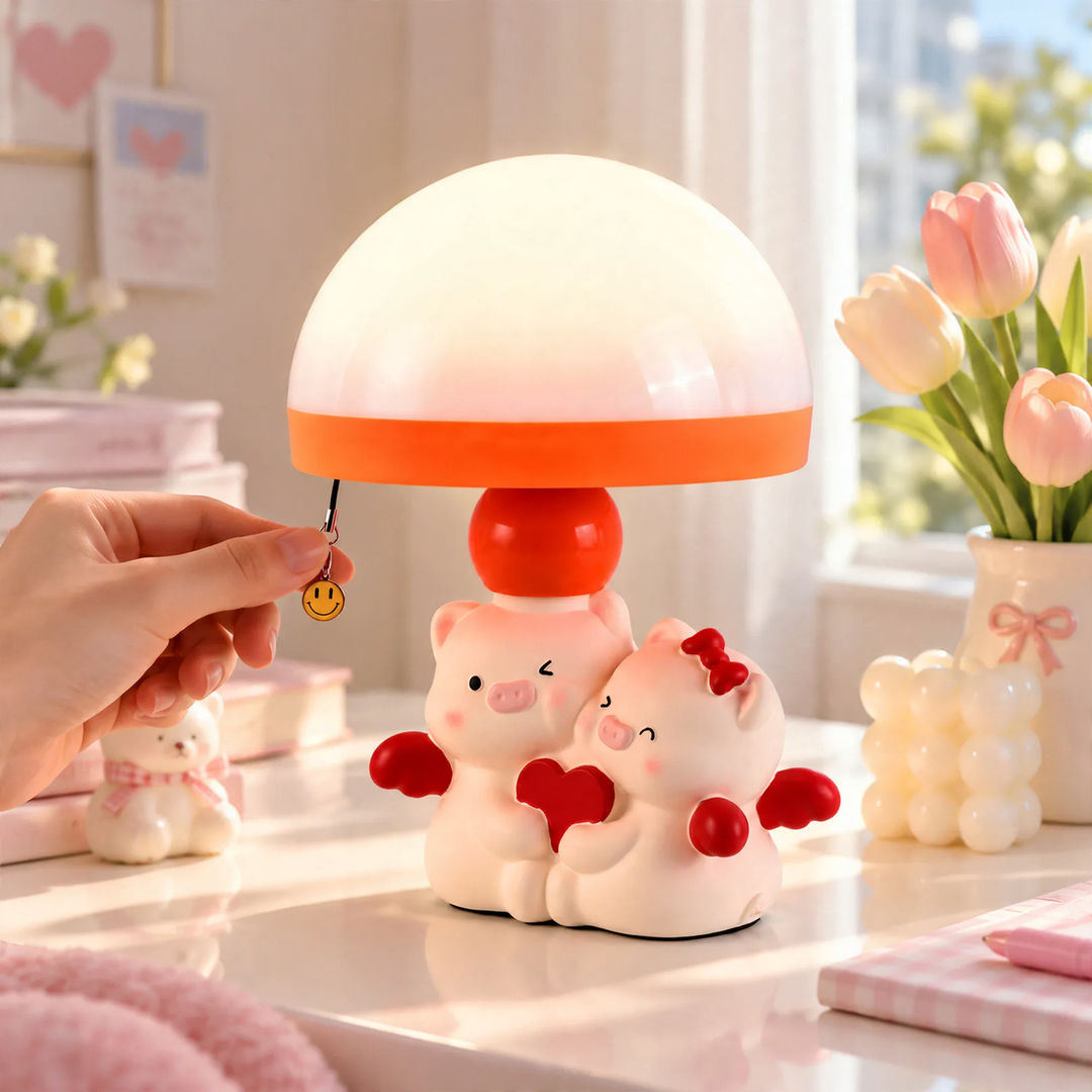 Cute little pig jellyfish light with color setting