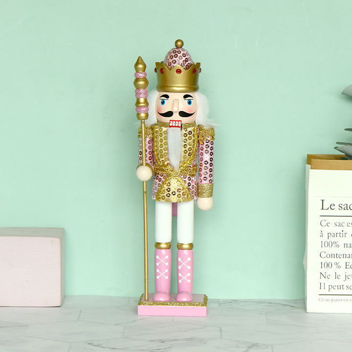 Nutcracker figure, 30 cm, Pink