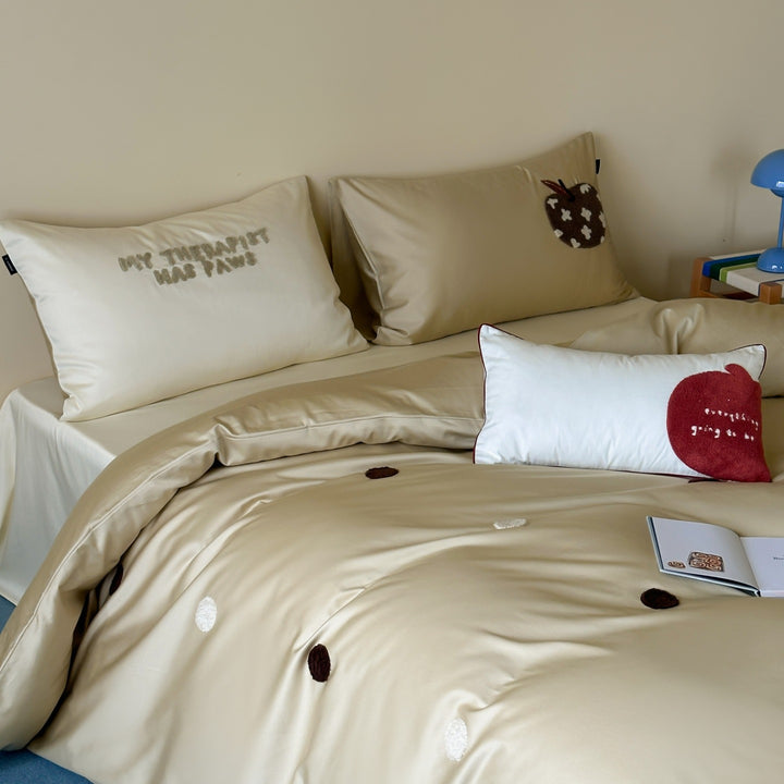 100s Long-staple cotton bedding set with embroidery