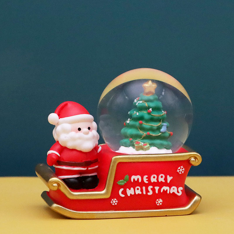 Mini snow globe with light effect
