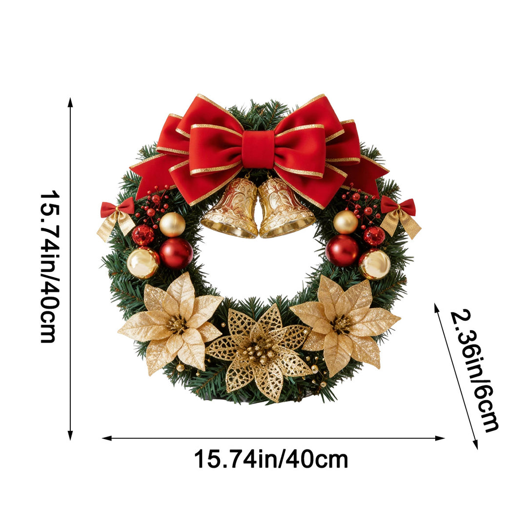 Christmas wreath with Merry Christmas lettering